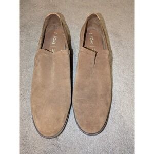 TOMS Jutti Neat Tan‎ Suede Pointed Toe Slip On Loafer Flats Womens 11